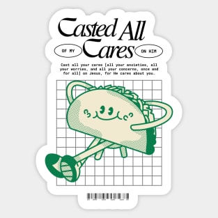 Casted All of My Cares on Him Sticker